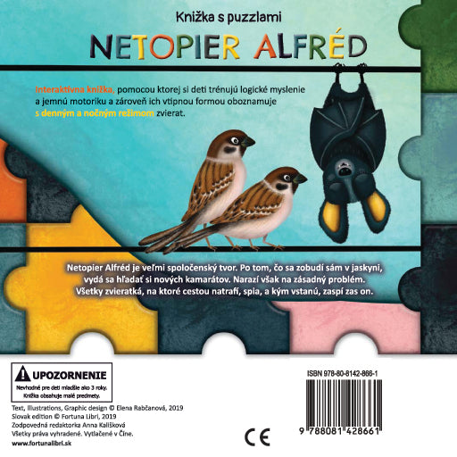Netopier Alfréd - knižka s puzzlami
