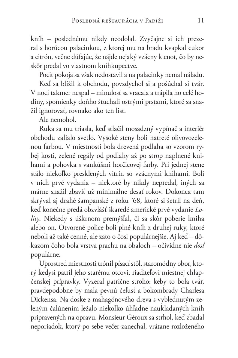 Posledná reštaurácia v Paríži